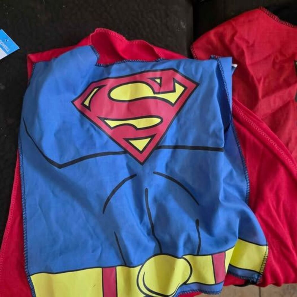 Super hero overlay with cape  batman, superman, Robin dress up Halloween